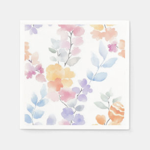 Soft floral pastels napkin