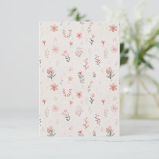 Soft Floral Pattern Invitation