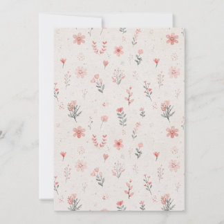 Soft Floral Pattern Save the Date Card