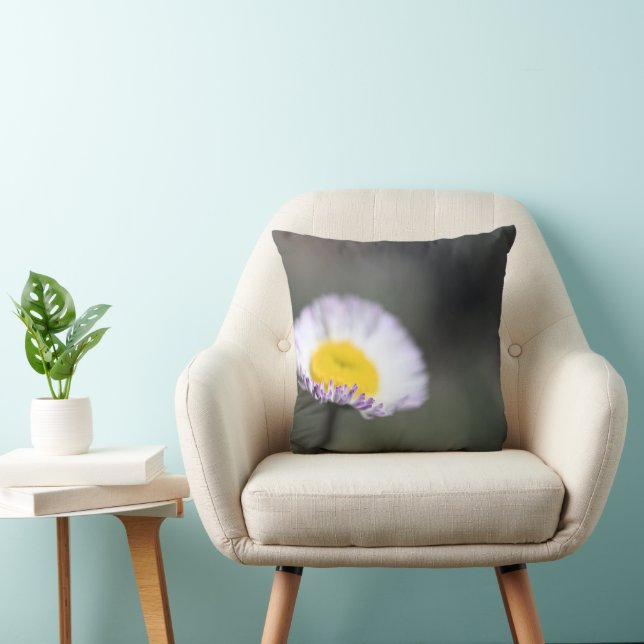 Soft Floral Photography Throw Pillow – Minimal  (Chair)
