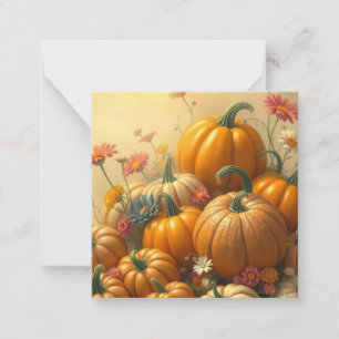 Soft Floral Pumpkins Card