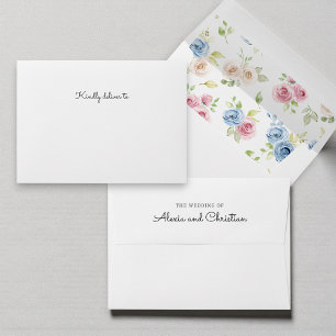 Soft Floral Romance Kindly Deliver To Wedding Mail Envelope