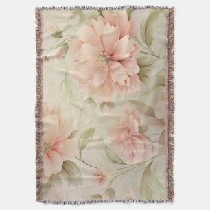 Soft Floral Throw Blanket