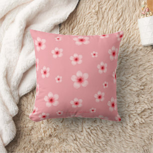 Soft Floral Throw Pillow