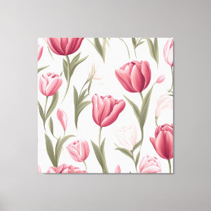 Soft Floral Tulips Canvas Print