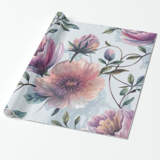 Soft Floral Watercolor Gift Wrap
