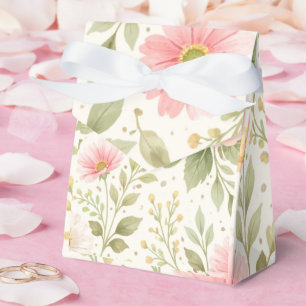 Soft Floral Watercolor Pattern Favour Box
