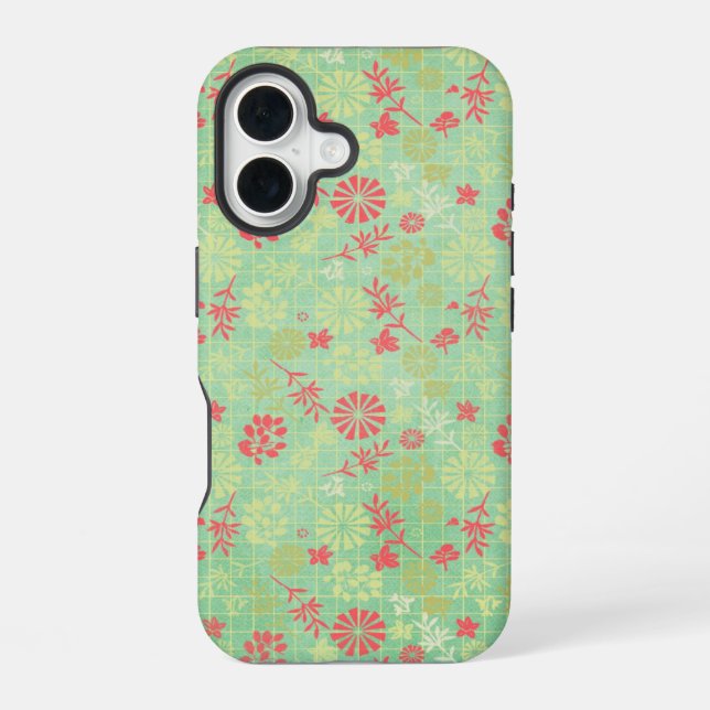 Soft florals iPhone 16 case (Back)