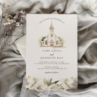Soft Florals & Vintage Church Chapel Wedding