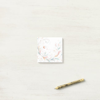 Soft Flourish Desk  Notes - Post-It Notes