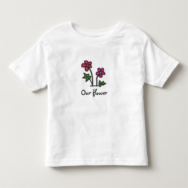 Soft Flower Pink with any Text Toddler T-Shirt (Front)
