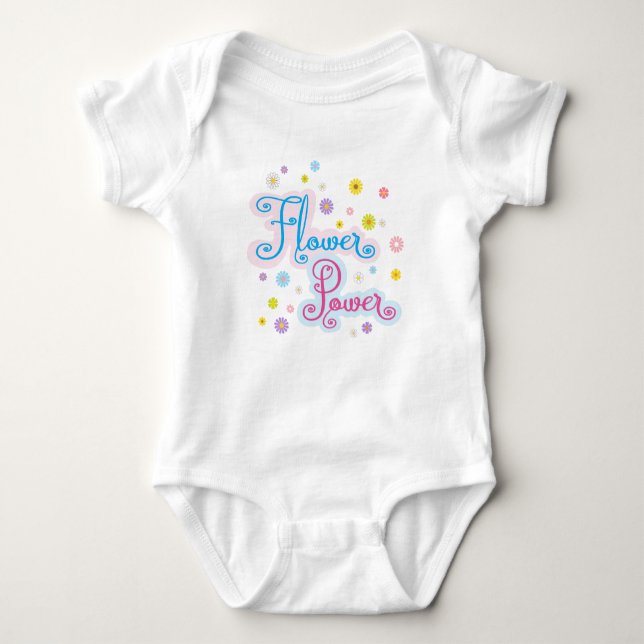 Soft Flower power Baby Bodysuit (Front)