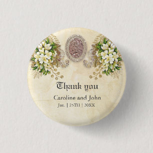 Soft flowers 3 cm round badge