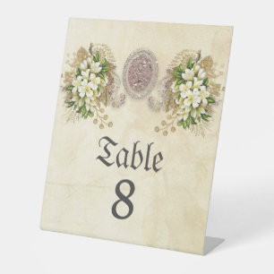 Soft flowers pedestal sign