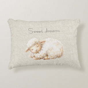 Soft Fluffy Sleeping Sheep Decorative Cushion