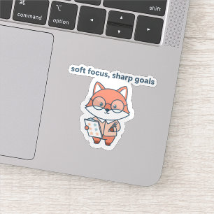 Soft Focus Sharp Goals Sticker Cute Fox Motivation