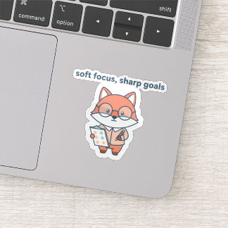 Soft Focus Sharp Goals Sticker Cute Fox Motivation