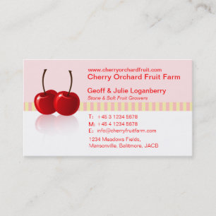 Soft fruit farm / growers company business card
