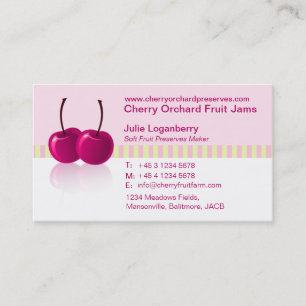 Soft fruit jam / preserve company business card