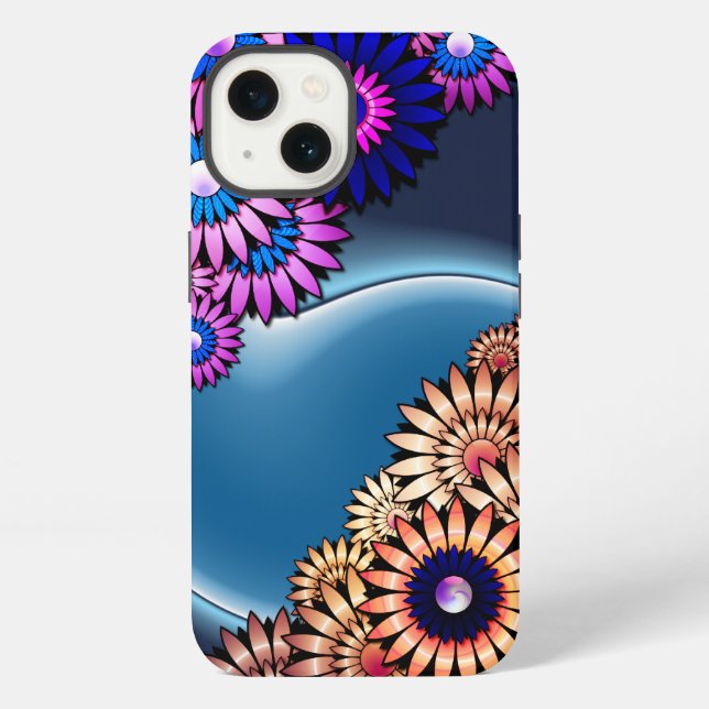 Soft Funky Flowers iPhone Case (Back)