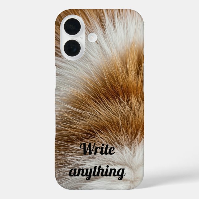 Soft Fur Texture Phone Case – Calico Cat Aesthetic (Back)