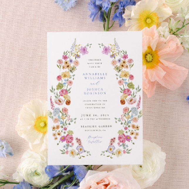 Soft Garden Florals Wedding Invitation (Creator Uploaded)