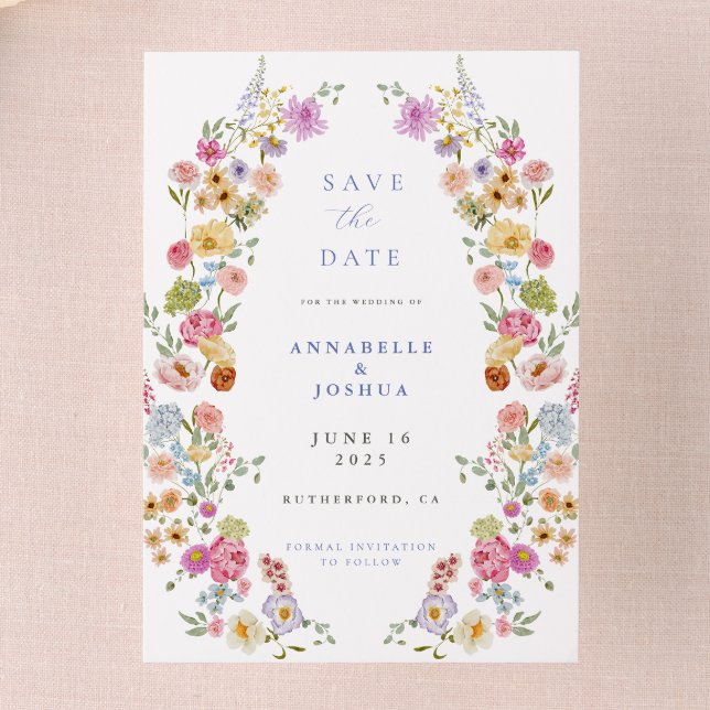 Soft Garden Florals Wedding Save the Date Invitation (Creator Uploaded)