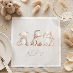 Soft Gender Neutral Nursery Toy Baby Shower Napkin
