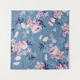 Soft gentle and delicate Blooming garden floral wi Tapestry
