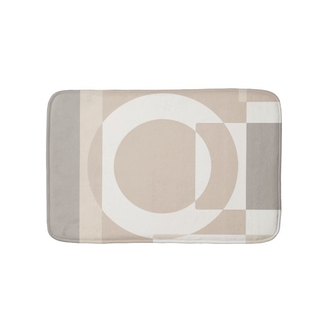 Soft Geometric Blocks – Simple and Sleek Bath Mat (Front)