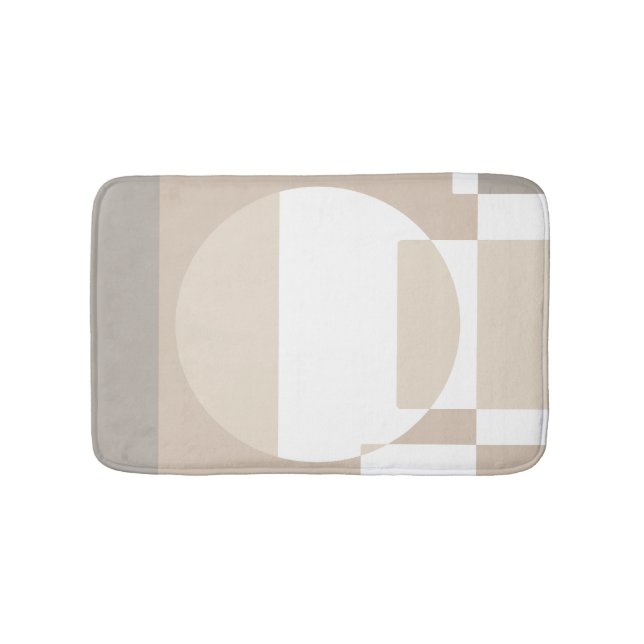 Soft Geometric Blocks – Simple and Sleek Bath Mat (Front)