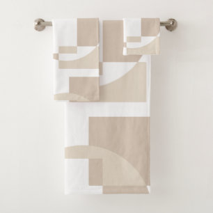 Soft Geometric Blocks – Simple and Sleek Bath Towel Set