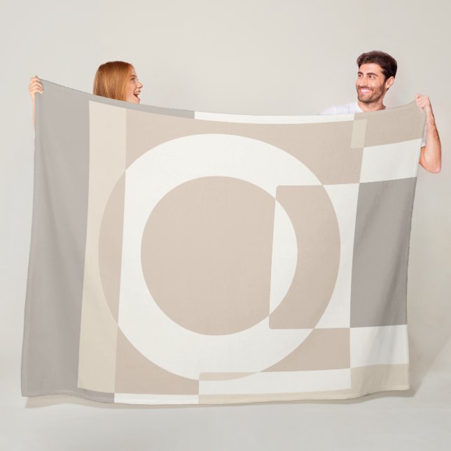 Soft Geometric Blocks – Simple and Sleek  Fleece Blanket (In Situ)