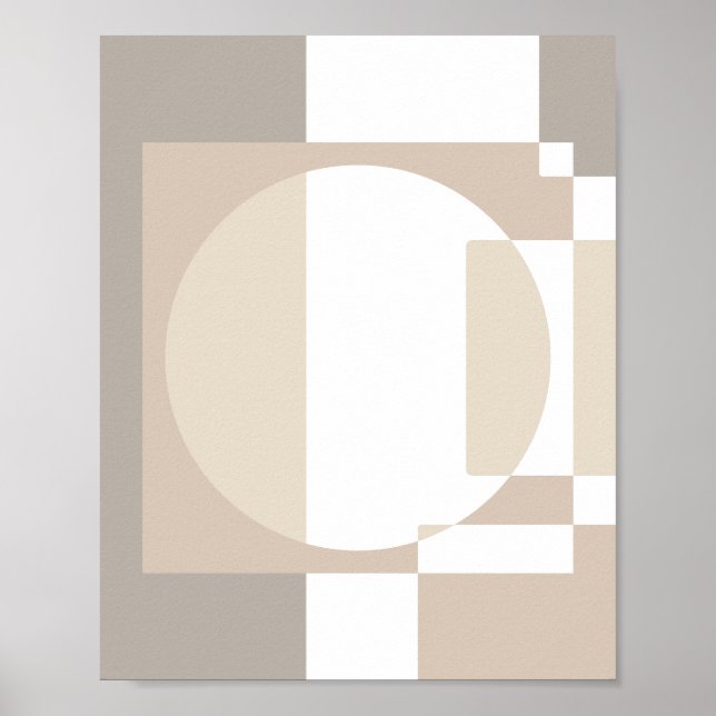 Soft Geometric Blocks – Simple and Sleek Poster (Front)