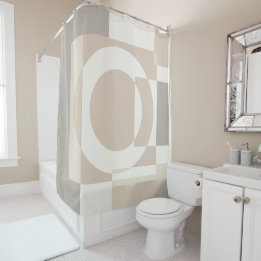 Soft Geometric Blocks – Simple and Sleek Shower Curtain