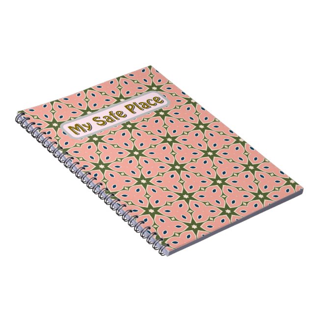“Soft Geometric Floral Pattern | Healing & Mindful Notebook (Right Side)