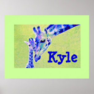 soft giraffes poster