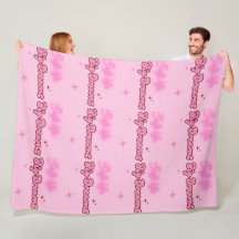 Soft girl big dreams pink throw blanket