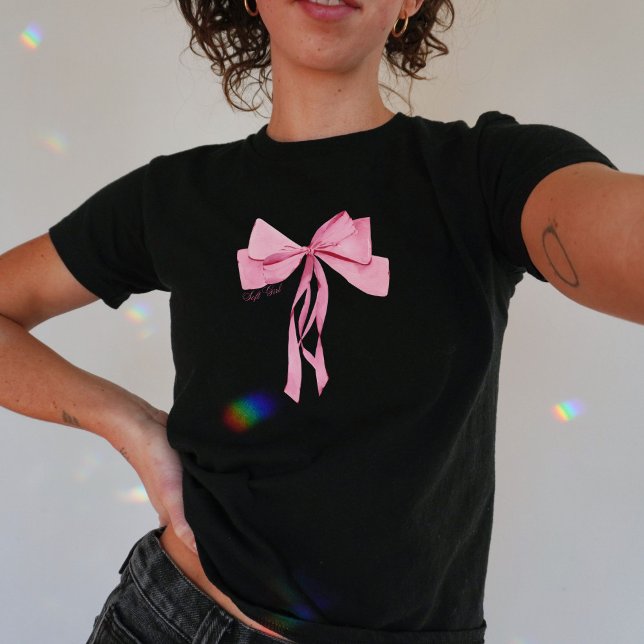 Soft Girl Coquette Pink Bow T-Shirt (Creator Uploaded)