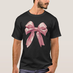 Soft Girl Era Bow Cowgirl Pink Coquette Preppy Gir T-Shirt