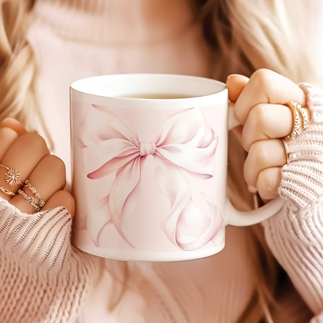Soft Girl Pink Bow  Large Coffee Mug (Creator Uploaded)