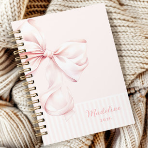 Soft Girl Pink Bow  Notebook