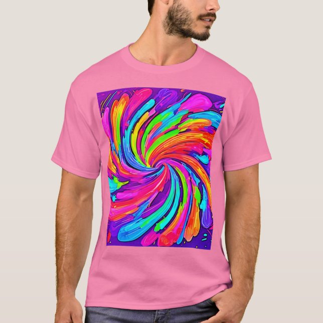 Soft Glow: Cartoon Rainbow  T-Shirt (Front)