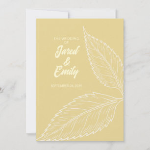 Soft Gold Wedding Flat Greeting Card