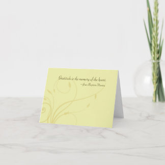 Soft Golden Flourish Thank You Card