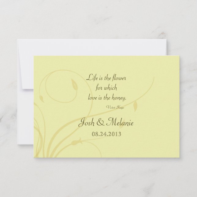 Soft Golden Flourishes RSVP (Front)