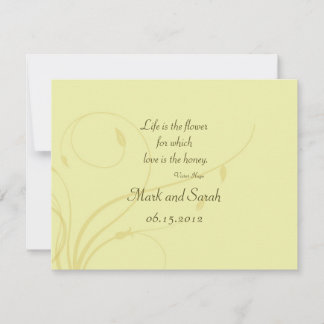 Soft Golden Flourishes RSVP Card