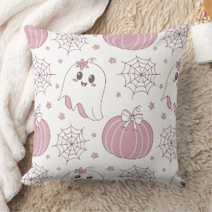 Soft Goth Pastel Halloween Pattern Cushion