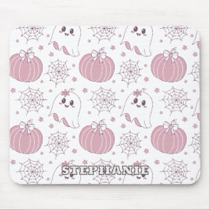 Soft Goth Pastel Halloween Pattern Mouse Pad