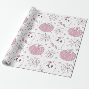Soft Goth Pastel Halloween Pattern Wrapping Paper